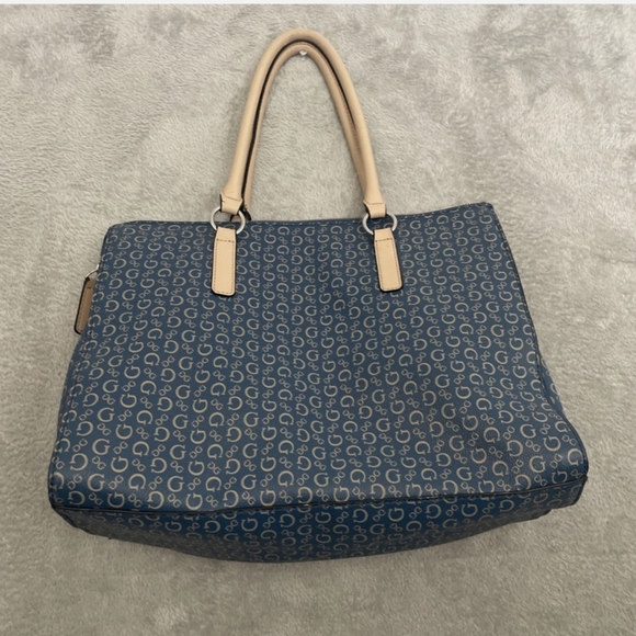 Guess Blue and Tan Tote Bag - Picture 10 of 15